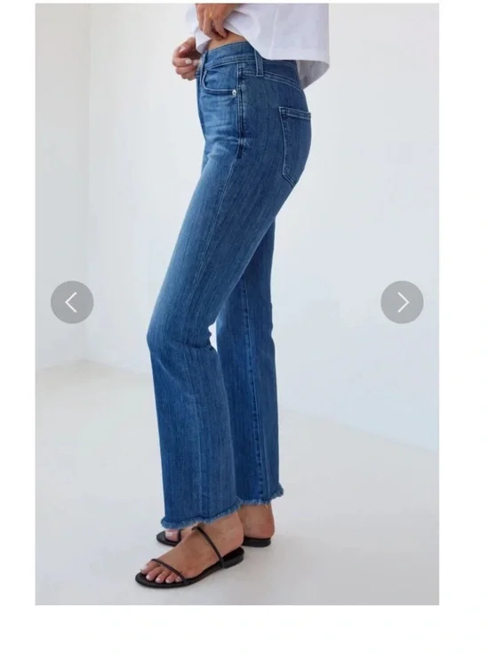 AYR Womens The Bomb Pop High Rise Straight Leg Raw Hem Jeans Size 29 - Picture 2 of 12